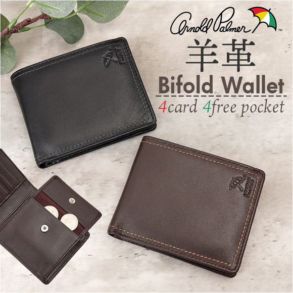 アーノルドパーマー 財布 ArnoldPalmer 4AP3652 通販 二つ折り財布 2つ折り財布 二つ折り 折財布 さいふ サイフ お財布 メンズ 男性 紳士 男子 軽量 軽い ブランド シンプル 通勤