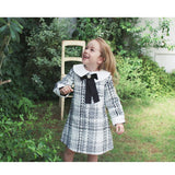 ワンピース キッズ 長袖 通販 ドレスワンピース 02061902 子供 ドレス 女の子 卒園式 入園式 入学式 結婚式 パーティ 発表会 七五三 ツイード リボン かわいい オシャレ 可愛い おしゃれ