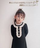ワンピース キッズ 長袖 通販 ドレスワンピース 10002523 子供 ドレス 女の子 結婚式 パーティ 発表会 卒園式 入園式 入学式 七五三 フリル Aライン 黒 ブラック かわいい オシャレ