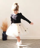 ワンピース キッズ 長袖 通販 ドレスワンピース 10002890 子供 ドレス 女の子 結婚式 パーティ 発表会 卒園式 入園式 入学式 七五三 リボン チュールスカート かわいい オシャレ 可愛い