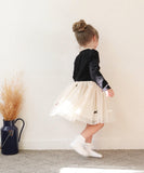 ワンピース キッズ 長袖 通販 ドレスワンピース 10002890 子供 ドレス 女の子 結婚式 パーティ 発表会 卒園式 入園式 入学式 七五三 リボン チュールスカート かわいい オシャレ 可愛い