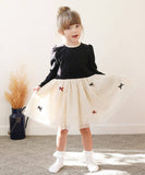 ワンピース キッズ 長袖 通販 ドレスワンピース 10002890 子供 ドレス 女の子 結婚式 パーティ 発表会 卒園式 入園式 入学式 七五三 リボン チュールスカート かわいい オシャレ 可愛い