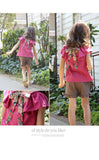 Rora キッズ Tシャツ 半袖 女の子 通販 ローラ カットソー 半袖Tシャツ 夏服 半袖トップス トップス バックリボン 袖フリル 可愛い おしゃれ かわいい オシャレ こども 女子 通園 通学