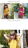 Rora キッズ Tシャツ 半袖 女の子 通販 ローラ カットソー 半袖Tシャツ 夏服 半袖トップス トップス バックリボン 袖フリル 可愛い おしゃれ かわいい オシャレ こども 女子 通園 通学