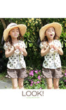 Rora ショートパンツ キッズ 通販 ローラ ハーフパンツ ライン フリル コットンリネン 綿麻 ナチュラル シンプル 夏服 春 秋 ボトムス かわいい おしゃれ 女の子 女子 子供 子ども こども
