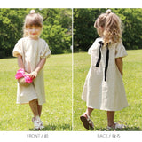 Rora ワンピース キッズ 通販 ローラ ワンピ ナチューラ 半袖 パフスリーブ 無地 コットンリネン 綿麻 夏服 春 夏 カジュアル ナチュラル かわいい おしゃれ 可愛い オシャレ 女の子