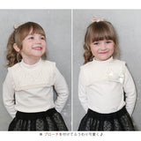 女の子 キッズ 長袖 Tシャツ 通販 ロンT 10006035 長袖Tシャツ カットソー レース スクエアカラー おしゃれ かわいい オシャレ 可愛い フォーマル カジュアル 春 秋 冬 こども 女子