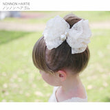 Rora ヘアゴム キッズ 通販 ノンノン 髪ゴム 髪飾り 髪留め リボン レース 大きい パール 女の子 子供 子ども こども おしゃれ かわいい フォーマル 大人っぽい 上品 入園式 卒園式