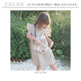 Rora ワンピース キッズ 通販 ローラ リネンワンピース ノエル 半袖 フリル レース 無地 コットンリネン 綿麻 夏服 夏 カジュアル ナチュラル かわいい おしゃれ 女の子 女子 子供 子ども