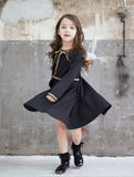 ワンピース キッズ 長袖 通販 ドレスワンピース 12062002 子供 ドレス 女の子 結婚式 パーティ 発表会 七五三 卒園式 入園式 入学式 リボン ゴールド 黒 ブラック かわいい オシャレ