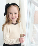 ワンピース キッズ 長袖 通販 ドレスワンピース 12122002 子供 ドレス 女の子 結婚式 パーティ 発表会 七五三 卒園式 入園式 入学式 バイカラー 配色 チュール かわいい オシャレ 可愛い