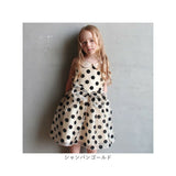 発表会 ドレス ワンピース キッズ 通販 ドレスワンピース 12182001 フォーマルワンピース ノースリーブ 子供 女の子 結婚式 パーティ ドット リボン 丸襟 チュールスカート かわいい