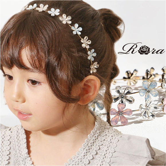 RORA カチューシャ 細め 通販 ローラ ソフィア ヘッドドレス ヘアアクセサリー 髪飾り キッズ 子供 子ども こども 女の子 女子 キラキラ 花 お花 フォーマル おしゃれ かわいい 入園式