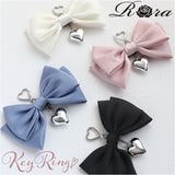 RORA キーリング 通販 ローラ マチルダ キーホルダー キーチャーム バッグチャーム ハート型 カラビナ リボン ハート チャーム シルバー おしゃれ かわいい キッズ 子供 こども 子ども