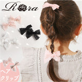 RORA ヘアクリップ 通販 ローラ フィービー ヘアークリップ ヘアアクセサリー 髪飾り キッズ 子供 子ども こども リボン レース かわいい おしゃれ 女の子 女子 フォーマル 入園式 卒園式
