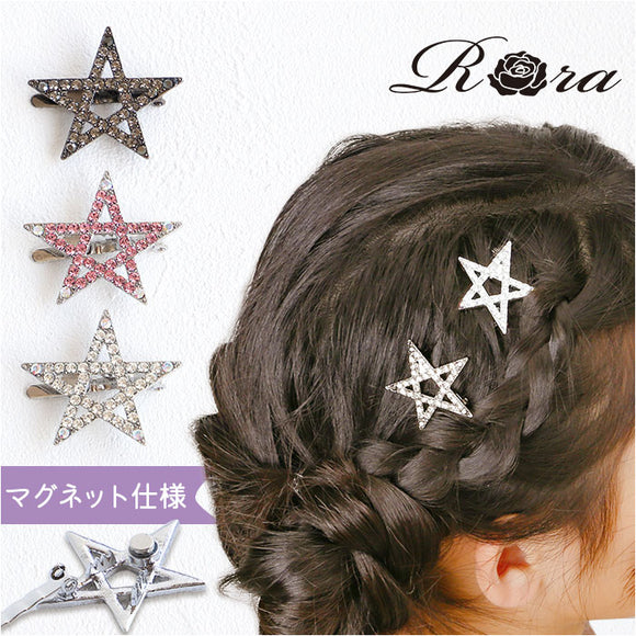 RORA ヘアクリップ 通販 ローラ ティリー ヘアークリップ ヘアピン ヘアアクセサリー 髪飾り キッズ 子供 子ども こども 星型 ミニ 小さめ カジュアル かわいい おしゃれ 女の子 女子