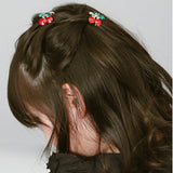 RORA ヘアクリップ 2個セット 通販 ローラ ビアトリス ヘアークリップ ヘアアクセサリー 髪飾り キッズ 子供 子ども こども ミニ 小さめ さくらんぼ チェリー かわいい おしゃれ 女の子