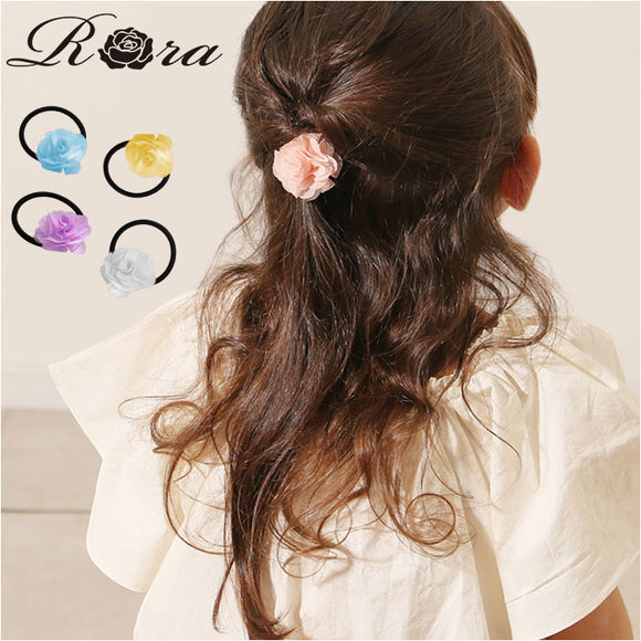 RORA ヘアゴム 通販 ローラ セシリア 髪ゴム ヘアアクセサリー 髪飾り キッズ 子供 子ども こども 女の子 女子 花 お花 おしゃれ かわいい オシャレ フォーマル 普段 カジュアル 入園式