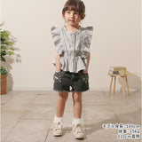 Rora ショートパンツ 通販 ローラ エステラ ハーフパンツ 短パン デニムパンツ デニム キッズ 子供 こども 子ども 女の子 女子 パール レース おしゃれ かわいい オシャレ 可愛い