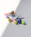 Rora ヘアゴム 5個セット キッズ 通販 スウィート 髪ゴム 髪飾り 髪どめ 髪留め ヘアアクセサリー 子供 子ども こども 女の子 女子 ボール 細め かわいい おしゃれ オシャレ 可愛い