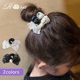 Rora ヘアクリップ キッズ 通販 クレア ヘアークリップ 髪どめ 髪留め ヘアアクセサリー 髪飾り リボン パール 子供 女の子 大人っぽい 卒園式 入学式 結婚式 発表会 可愛い おしゃれ