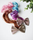 Rora ヘアクリップ エクステ キッズ 通販 セリーナ ヘアークリップ 髪どめ 髪留め ヘアアクセサリー 髪飾り つけ毛 つけげ カール ダンス 子供 子ども リボン キラキラ 女の子 大人っぽい