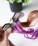Rora ヘアクリップ エクステ キッズ 通販 セリーナ ヘアークリップ 髪どめ 髪留め ヘアアクセサリー 髪飾り つけ毛 つけげ カール ダンス 子供 子ども リボン キラキラ 女の子 大人っぽい