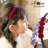 Rora カチューシャ キッズ 通販 エミリア 髪飾り 髪留め 髪どめ ヘアアクセサリー ヘアバンド ヘッドドレス 子供 女の子 お花 フラワー 上品 フォーマル カジュアル 結婚式 発表会 七五三