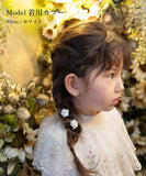Rora ヘアクリップ キッズ 2個セット 通販 ローズメル お花 フラワー ラインストーン ヘアークリップ 髪どめ 髪留め ヘアアクセサリー 髪飾り 子供 女の子 大人っぽい 卒園式 入学式