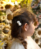 Rora ヘアクリップ キッズ 2個セット 通販 ローズメル お花 フラワー ラインストーン ヘアークリップ 髪どめ 髪留め ヘアアクセサリー 髪飾り 子供 女の子 大人っぽい 卒園式 入学式