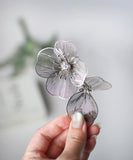 Rora ヘアクリップ キッズ 通販 グラシア ヘアークリップ 髪どめ 髪留め ヘアアクセサリー 髪飾り お花 フラワー 子供 女の子 大人っぽい 卒園式 入学式 結婚式 発表会 可愛い おしゃれ