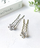 Rora ヘアコーム かんざし 通販 グレース ヘアピン キッズ ヘアアクセサリー 髪どめ 髪留め 髪飾り 子供 子ども こども 女の子 女子 ラインストーン お花 フラワー かわいい おしゃれ