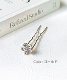 Rora ヘアコーム かんざし 通販 グレース ヘアピン キッズ ヘアアクセサリー 髪どめ 髪留め 髪飾り 子供 子ども こども 女の子 女子 ラインストーン お花 フラワー かわいい おしゃれ