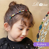 Rora カチューシャ キッズ 通販 ルビー 髪飾り 髪留め 髪どめ ヘアアクセサリー ヘアバンド ヘッドドレス 子供 女の子 ワイヤー キラキラ ビジュー フォーマル カジュアル 結婚式 発表会