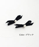 Rora ヘアクリップ キッズ 2個セット 通販 マロン リボン ミニ パール ベロア ヘアークリップ 髪どめ 髪留め ヘアアクセサリー 髪飾り 子供 女の子 大人っぽい 卒園式 入学式 結婚式