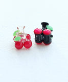 Rora ヘアクリップ キッズ 2個セット 通販 ペアチェリー さくらんぼ ヘアークリップ 髪どめ 髪留め ヘアアクセサリー 髪飾り 子供 女の子 大人っぽい 卒園式 入学式 結婚式 発表会 可愛い