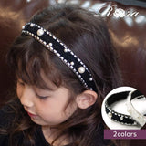 Rora カチューシャ キッズ 通販 リリス パール 髪飾り 髪留め 髪どめ ヘアアクセサリー ヘアバンド ヘッドドレス 子供 女の子 ふわふわ キラキラ ラメ フォーマル 結婚式 発表会 七五三