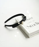 Rora カチューシャ キッズ 通販 エバー パール 髪飾り 髪留め 髪どめ ヘアアクセサリー ヘアバンド ヘッドドレス 子供 女の子 リボン サテン 結婚式 発表会 七五三 フォーマル 可愛い