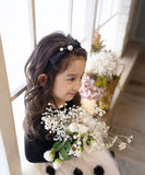 Rora カチューシャ キッズ 通販 エバー パール 髪飾り 髪留め 髪どめ ヘアアクセサリー ヘアバンド ヘッドドレス 子供 女の子 リボン サテン 結婚式 発表会 七五三 フォーマル 可愛い