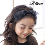 Rora カチューシャ キッズ 通販 エトワール 髪飾り 髪留め 髪どめ ヘアアクセサリー ヘアバンド ヘッドドレス 子供 女の子 リボン 大きめ 透け感 ドット フォーマル カジュアル 結婚式