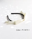 Rora カチューシャ キッズ 通販 サテンノット 髪飾り 髪留め 髪どめ ヘアアクセサリー ヘアバンド ヘッドドレス 子供 女の子 リボン 大きめ サテン 結婚式 発表会 七五三 フォーマル