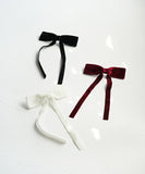 Rora バレッタ キッズ 通販 マールン ベルベット 髪飾り 髪どめ 髪留め リボン 大きめ 大人っぽい 女の子 女子 子供 子ども こども フォーマル 卒園式 入学式 結婚式 発表会 七五三