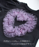 Rora ワンピース 通販 ムラサキ ハートワンピース 子供服 キッズワンピース 長袖 カジュアル ハート レース 女の子 キッズ 子供 こども 子ども お出かけ フォーマル おしゃれ かわいい