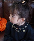 Rora ワンピース 通販 ダリア ストーンワンピース 子供服 キッズワンピース 長袖 カジュアル チュール レース 女の子 キッズ 子供 こども 子ども お出かけ フォーマル おしゃれ かわいい