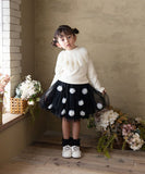 Rora 子供服 スカート 通販 ポップマム お花スカート フレアスカート キッズ 女の子 女子 チュールスカート レース フラワー フォーマル カジュアル パーティー お出かけ 誕生日 記念日