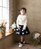 Rora 子供服 スカート 通販 ポップマム お花スカート フレアスカート キッズ 女の子 女子 チュールスカート レース フラワー フォーマル カジュアル パーティー お出かけ 誕生日 記念日