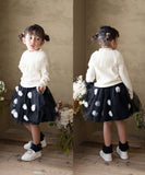 Rora 子供服 スカート 通販 ポップマム お花スカート フレアスカート キッズ 女の子 女子 チュールスカート レース フラワー フォーマル カジュアル パーティー お出かけ 誕生日 記念日