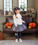 Rora 子供服 スカート 通販 スカッツ コスモス お花ラメチュールスカッツ スカートパンツ チュールスカート フレアスカート ミニスカート キッズ 女の子 女子 カジュアル お出かけ