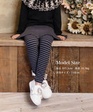 Rora 子供服 スカート 通販 スカッツ カエデ リボンボーダースカッツ スカートパンツ フレアスカート ミニスカート キッズ 女の子 女子 カジュアル シンプル お出かけ かわいい オシャレ