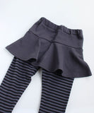 Rora 子供服 スカート 通販 スカッツ カエデ リボンボーダースカッツ スカートパンツ フレアスカート ミニスカート キッズ 女の子 女子 カジュアル シンプル お出かけ かわいい オシャレ